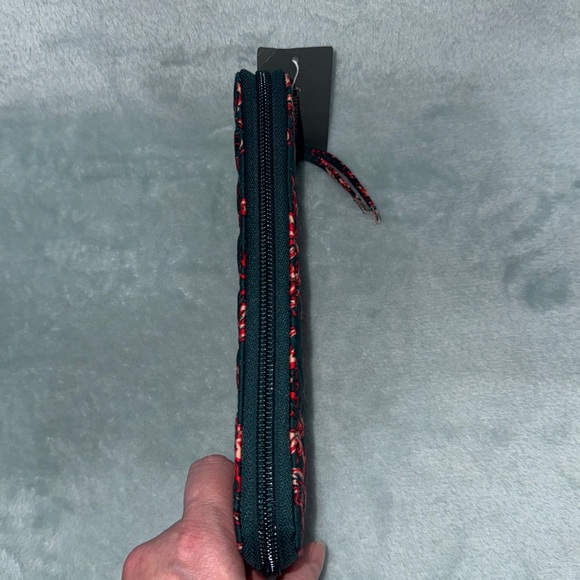 Vera Bradley Quilted Floral Wallet - Green and Red - Picture 4 of 14